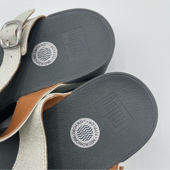 Fitflop Women’s Size 8 The Skinny Deluxe Silver Thong Sandals Shoes Cushioned - Picture 11 of 12